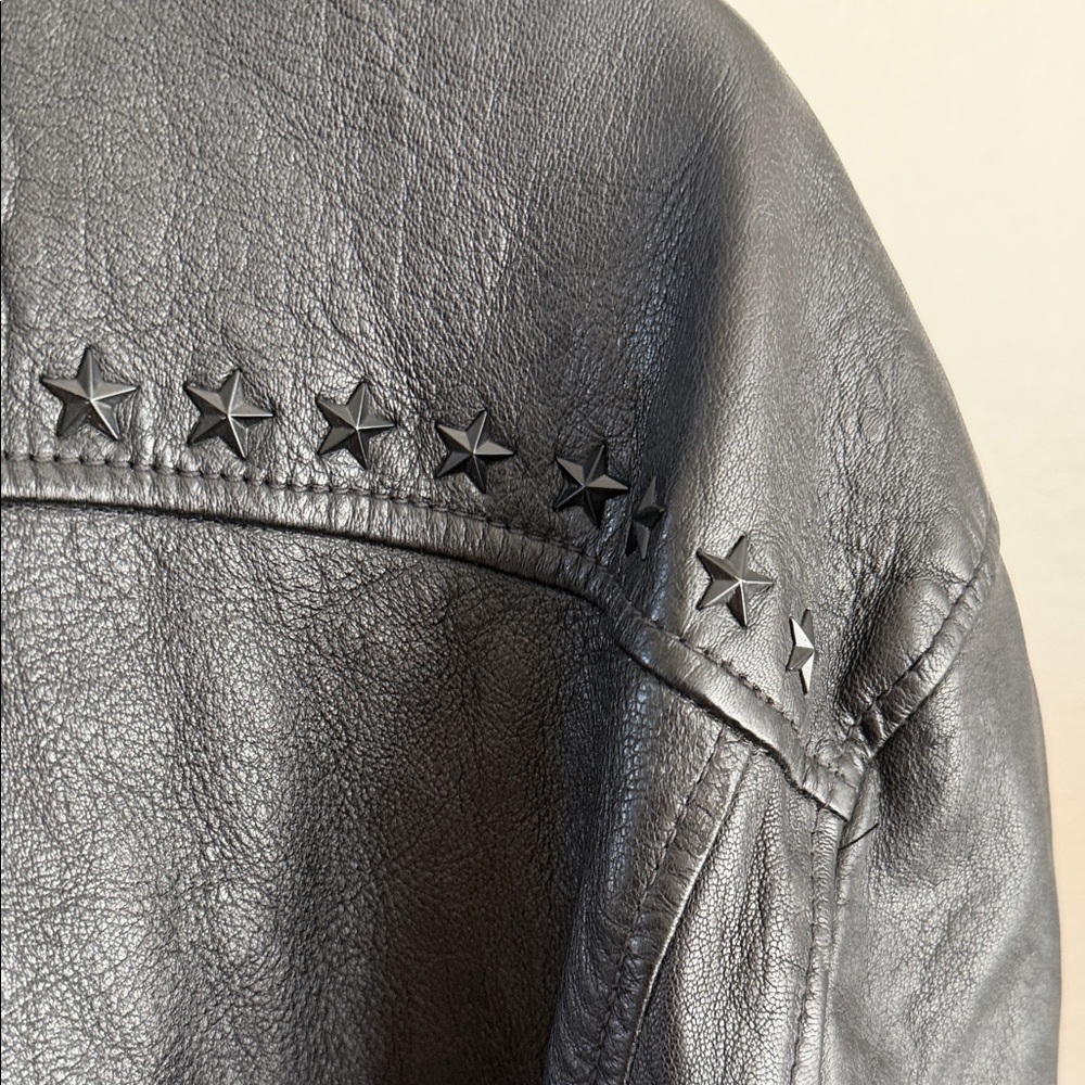 Ramones John Varvatos Black Leather Biker Jacket - Picture 6 of 7